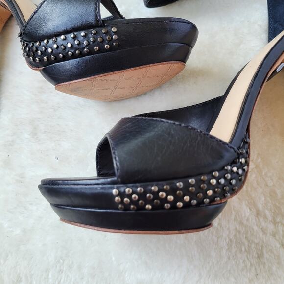 L.A.M.B. Studded Ankle Strap Platform Heels - Picture 2 of 9